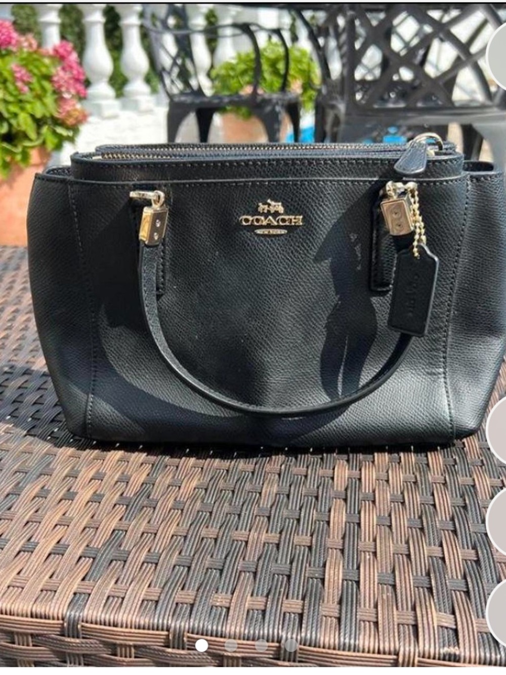 Coach crossbody leather handbag